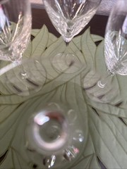 Lenox DISCONTINUED 4 Firelight Clear Crystal Wine Glasses 7 7/8” No Panel Cuts