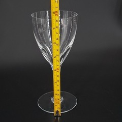 Genova by Baccarat Crystal Water Glass Goblet 6-Sided Thumbprint Cut Stem