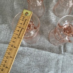 Set of 4 Indiana Glass Recollection Pink – Water or Wine Goblets 3×6.5 inches