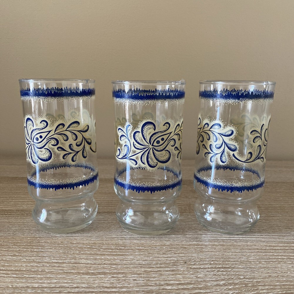 Three Libbey Glass Tumblers Pyrex Corning Homestead – Set of 3