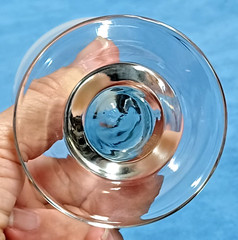 Simple & Elegant Clear Footed Hurricane Drinking Glasses 7 1/2″ Height Set of 6