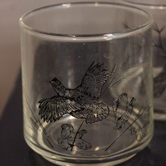 Federal Glass Wildlife Tumblers Set of 5 | Turkey, Quail, Duck | 6–7 oz
