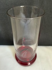 Vintage Duncan Miller Glass No. 500 Ruby Base Sailboat Cut Tumbler