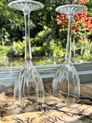 Set Of 2 Vintage Crystal Water Goblets Wine glasses Royal Gallery Crystal 8 3/4”