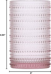 Chic 4-Piece Beaded Hobnail Iced Beverage Glass Set – Reusable & Dishwasher Safe
