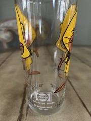 1973-76 Pepsi Collector Series Looney Tunes. 3 PC Warner Bros Glass.