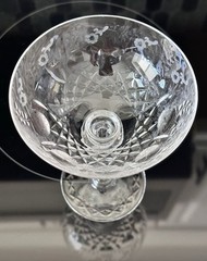 VTG Rogaska Galliano Crystal 7 1/8″ Champagne Tall Sherbet Glass Hand Blow 5 Pcs