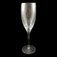 Lenox Starfire Crystal Champagne Flute Allegro Shape Clear Glass Vertical Cuts
