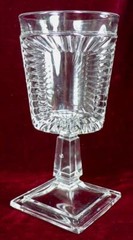 EAPG Goblet Transverse Ribs Ripley & Co. Clear Glass 1884 #144