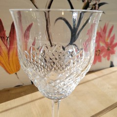 Normandy by Val St Lambert signed crystal Water Goblet wine glass
