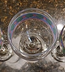 SET (4) Pfaltzgraff AMALFI CLASSIC 12 oz Glass Wine Goblets/Glasses