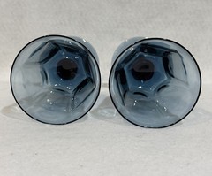 VTG Lenox Antique Dark Blue Wine Glasses Sherbet Cordials Stemmed 5″ Set of 2