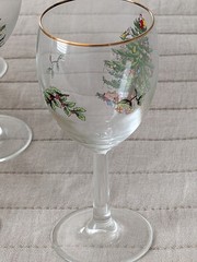 Spode CHRISTMAS TREE All Purpose WINE Glasses SETS OF FOUR in original box