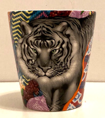 Starbucks Tristan Eaton 3 Oz Espresso Cup EUC Tiger
