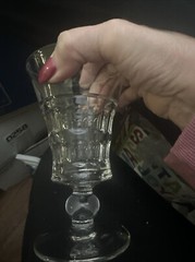 6- Heirloom Clear Cambridge Water Tea Glasses 1950s Ball @255