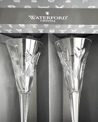 NEW Waterford Millennium 2 TOASTING CHAMPAGNE FLUTES All 5 Universal Toasts