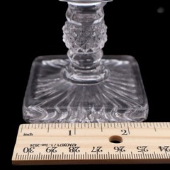 Imperial Glass Cape Cod 1602 Goblets Set of 5 Clear Pressed Glass Water Wine USA