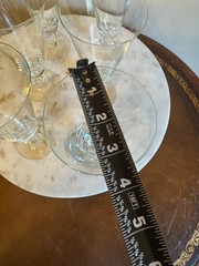 Set of 6 Vintage Astrid 5 Lobe Stem by Swedish Glass Iced Tea Glasses 7 3/8″