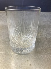 Vintage Cut Crystal Whiskey Glass Tumbler 3.5” Starburst Base Small Rocks