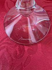 NIB FLAWLESS Glass BACCARAT France Two VEGA Crystal FORTISSIMO RHINE WINE GOBLET