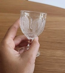 Gillinder BUCKLE Water Goblet EAPG Glass .1870s