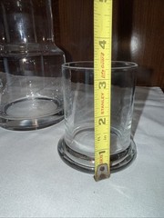 ‘Tumble Up’ Bedside Carafe Pitcher And Nesting Glass 7” Desk Nightstand Jug