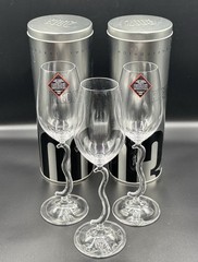 Set of (3) Riedel Millenium 2003 New Years Eve Toasting Champagne Flutes Glasses