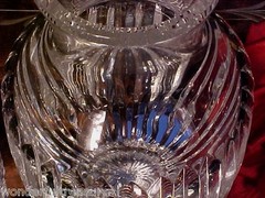 GORGEOUS REALLY CLEAR Crystal CUT GLASS TUMBLE UP Carafe & Tumbler RARE!
