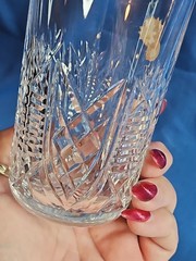 6 Waterford Clare Crystal Glasses 10oz Tumbler Set New Old Stock Vintage