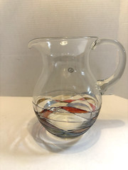 Romanian Milano Mosaic Stained glass Pitcher Unused 8 3/4 in NEW