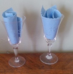 Set of 2 Crystal Frosted Wheat Etched 4 oz Sherry Flutes 5″H