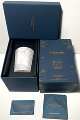 NEW WATERFORD 2022 WINTER WONDERS WINTER ROSE DOUBLE OLD FASHIONED TUMBLER GLASS