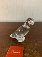 Clear Baccarat Crystal Parrots Parakeets
