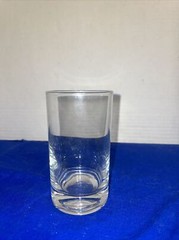 Clear Juice Glass ,Heavy Bottom 4” Tall-2.25” Diameter-6 Oz- Estate Find