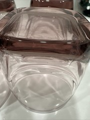 Vintage Libbey Imperial Plum Lowball Glasses Set Of 4