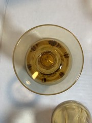 Vintage Fostoria Jamestown Swirl Amber Honey Juice/Water Goblets Set of 4