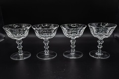 Waterford Crystal Royal Tara Champagne Sherbet Glass Set of 4- 5 3/8″ -FREE SHIP