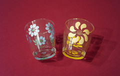 Vintage Mid-century HAZEL ATLAS ½-Pint Sour Cream Glass Tumblers
