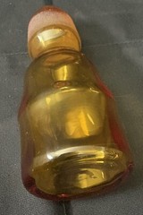 VINTAGE BERKELEY HOUSE ITALY HAND BLOWN AMBER DECANTER W/6 CORDIAL GLASSES