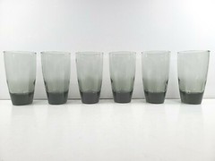 Libbey Classic Smoke Gray (6) Cooler (6) Old Fashioned Tumblers Set Elegant Lot