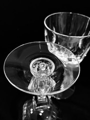 Vintage Tiffin-Franciscan Mirage Cut Crystal Water Goblets Set of 7