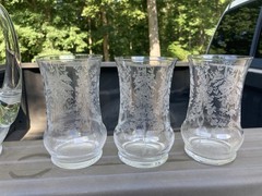 Vintage New Martinsville Seven Piece Etched Water Set