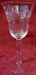 16PC VINTAGE ETCHED FLORAL CRYSTAL STEMWARE CHAMPAGNE/MARTINI/WINE GLASSES LOT