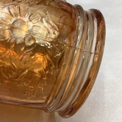 Antique Dugan Carnival Glass Marigold Lattice And Daisy Tumbler 4-1/4″ Tall