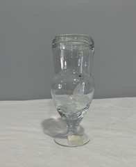 The Bombay Company Water carafe single serving for night stand with cup etched