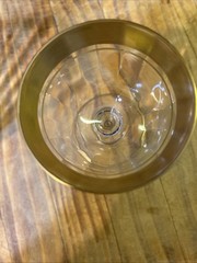 Tiffin Minton Gold Rim Parfait and Small Cocktail Goblet