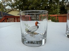 Culver Ned Smith Waterfowl DOF Double Old-Fashioned Glasses, 13.5-O Lot Of 2