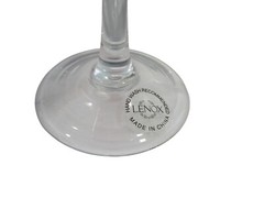 Lenox Holly Berry Etched Red Balloon Wine Glass 10″ Hand Wash Recommended
