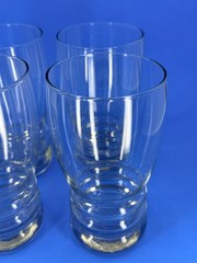 Vintage Set of 4 Libbey Bangles Misty 16 oz Cooler / Tumblers Glasses Vintage