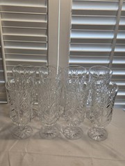 *SALE* Fifth Avenue Potico Crystal 24 Lead Crystal Tea Glasses Set Of 8
